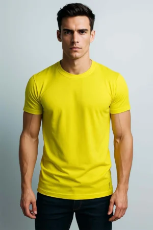Plain Round Neck T-Shirt - Image 4