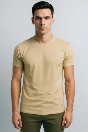 Plain Round Neck T-Shirt - Image 5