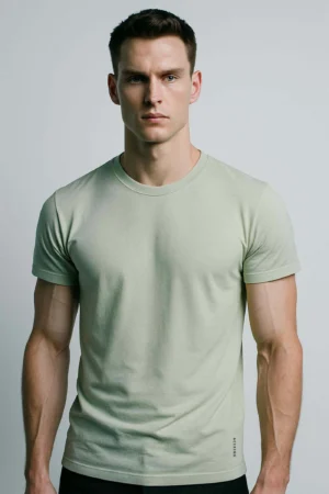 Plain Round Neck T-Shirt - Image 8