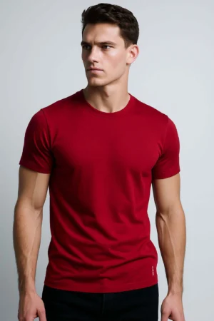 Plain Round Neck T-Shirt - Image 9