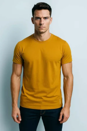 Plain Round Neck T-Shirt - Image 11